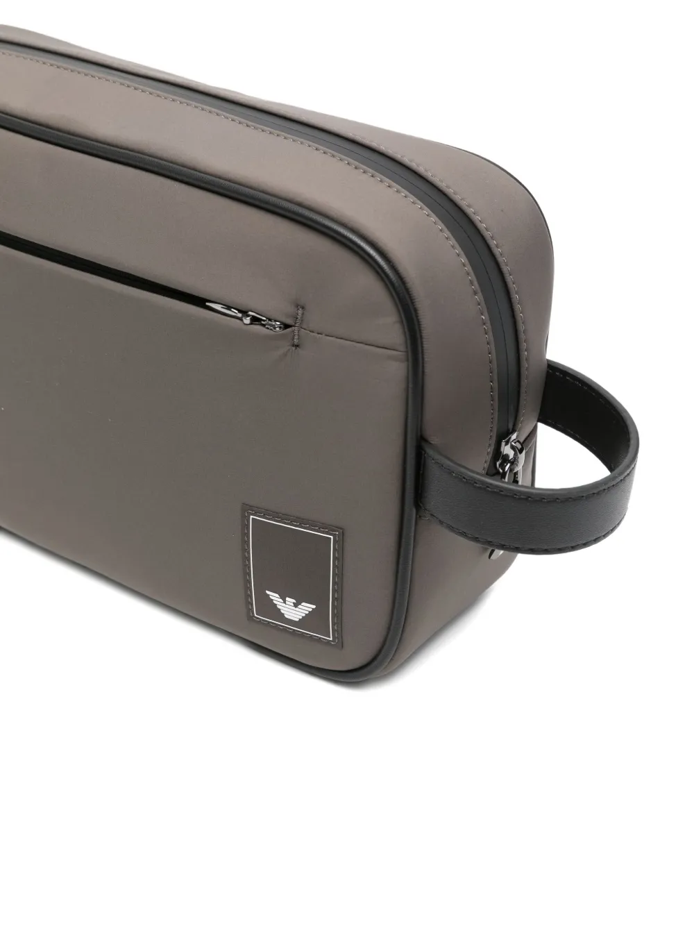 Emporio Armani Toilettas met logo Grijs
