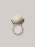 Annika Inez Large Stone Ellipse ring - Silver