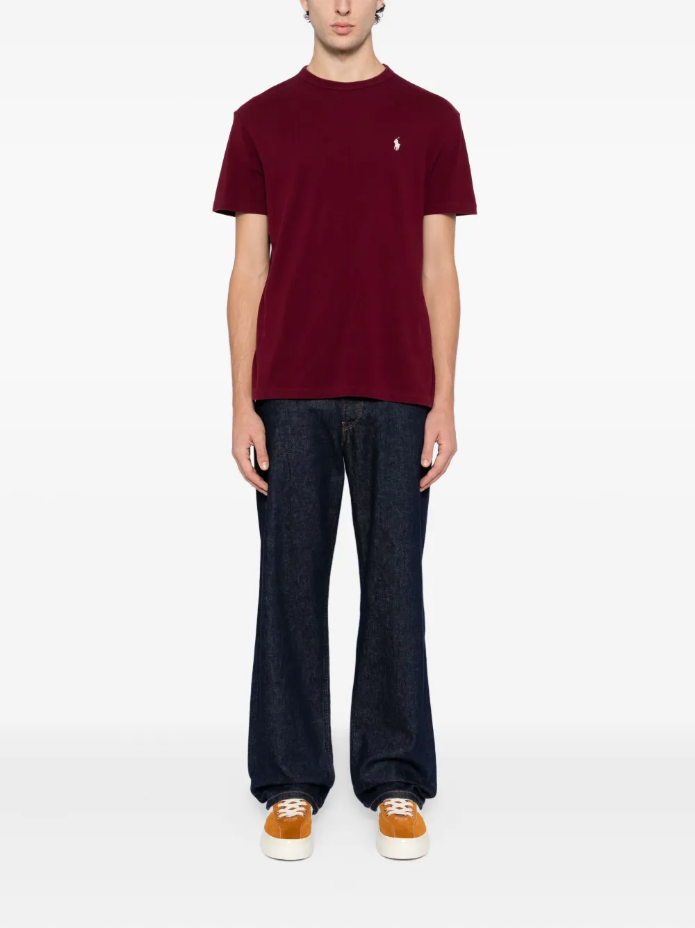 Polo Ralph Lauren Katoenen T-shirt met geborduurd logo - Rood