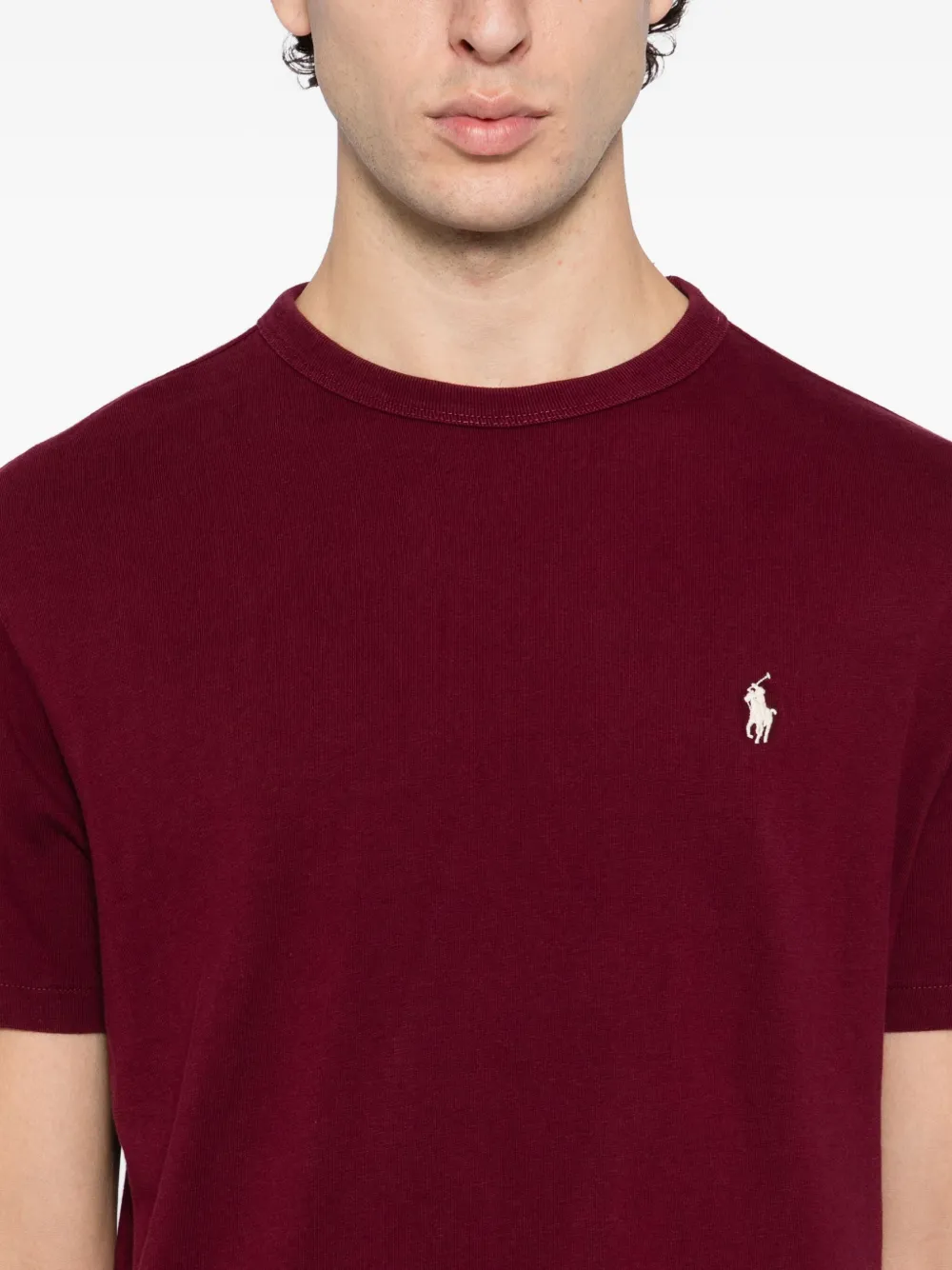 Polo Ralph Lauren Katoenen T-shirt met geborduurd logo Rood