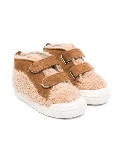 Il Gufo suede-trimmed teddy sneakers