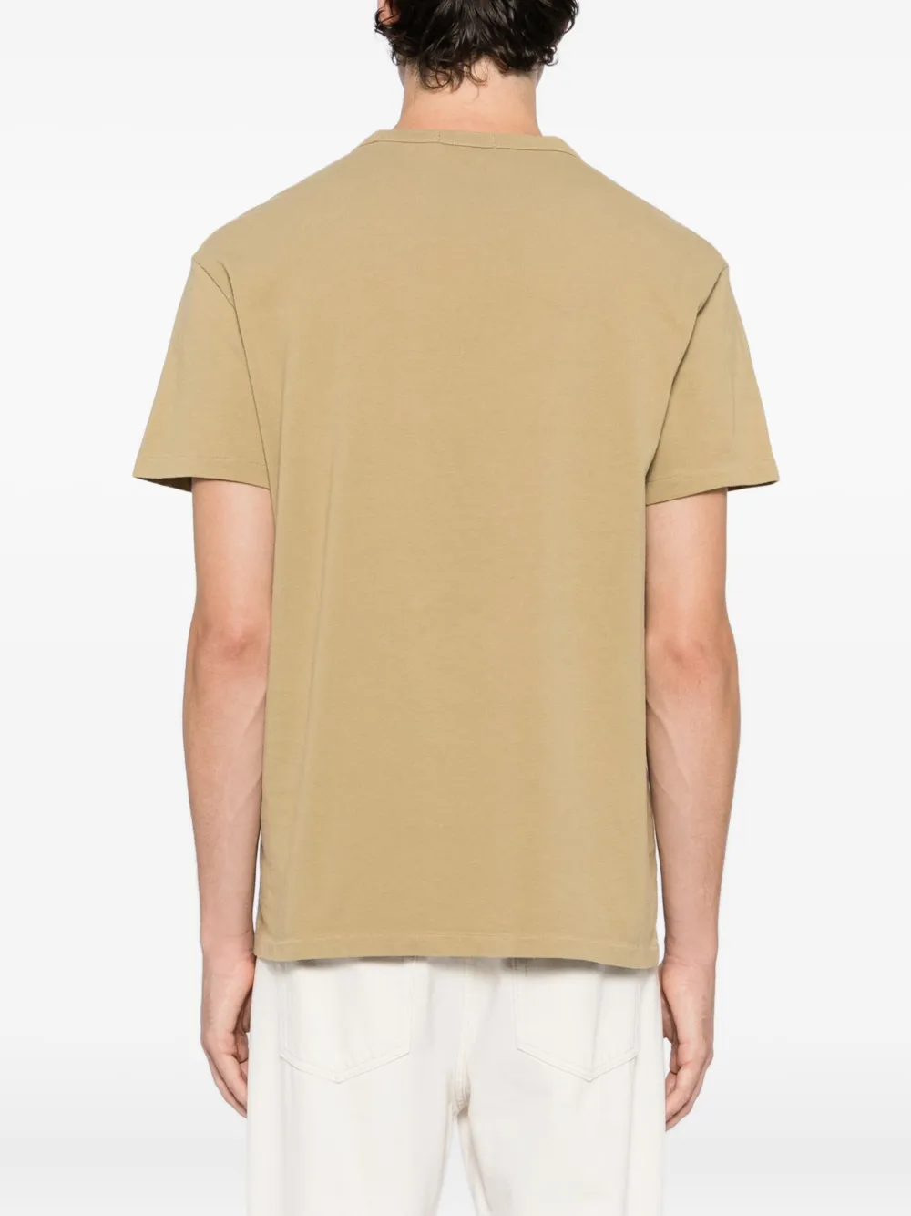 Polo Ralph Lauren Katoenen T-shirt met geborduurd logo Beige