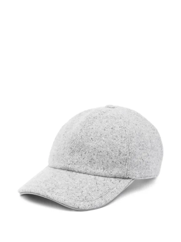 Eleventy leather-strap Baseball Cap Grey FARFETCH IN