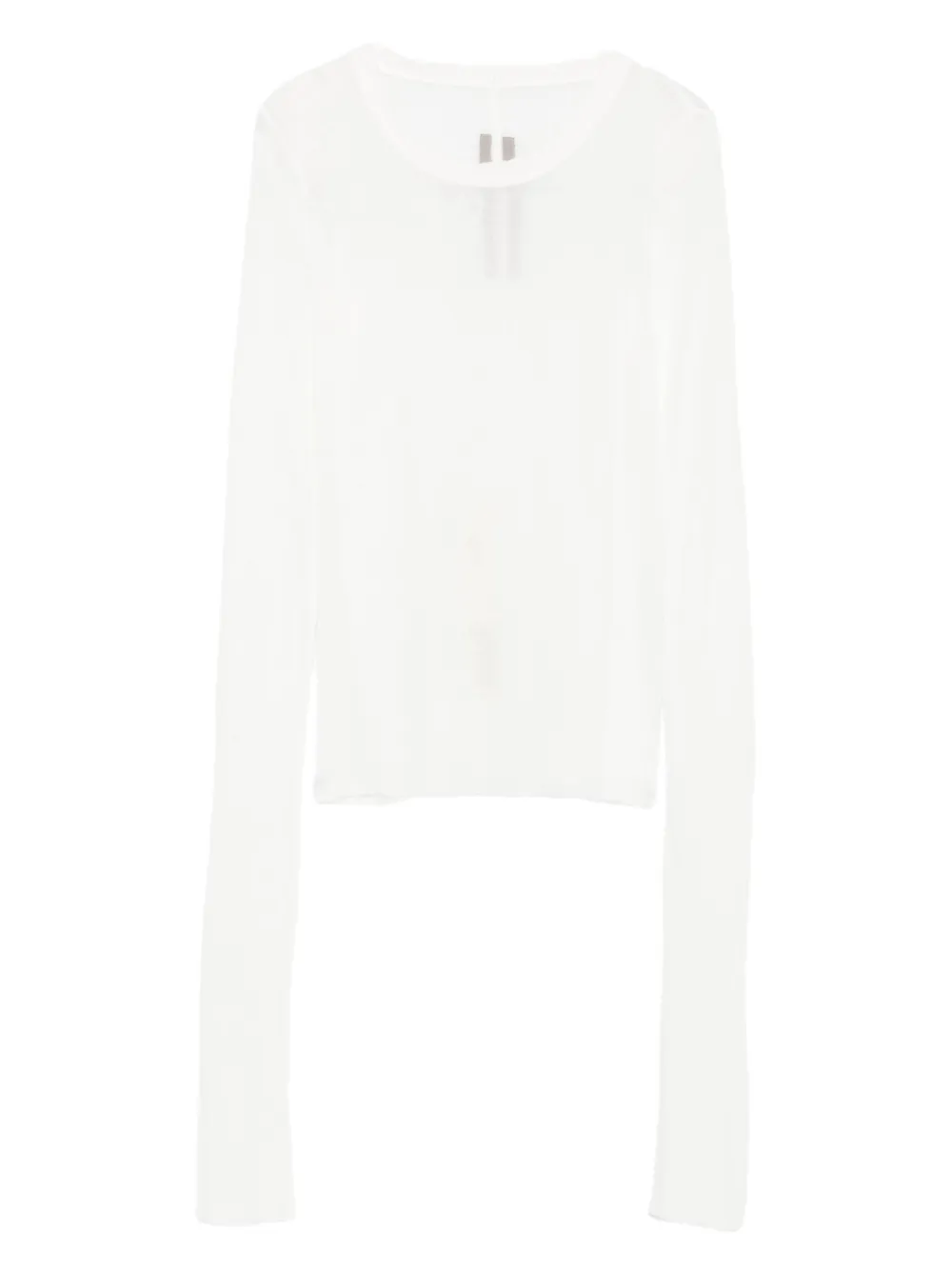 Rick Owens ribbed long-sleeve top Wit
