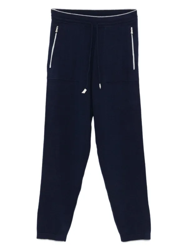 Eleventy Cashmere Track Trousers in Blue
