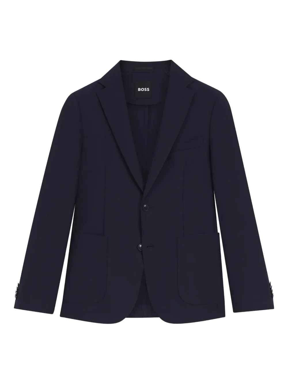 BOSS two-pockets blazer Blauw