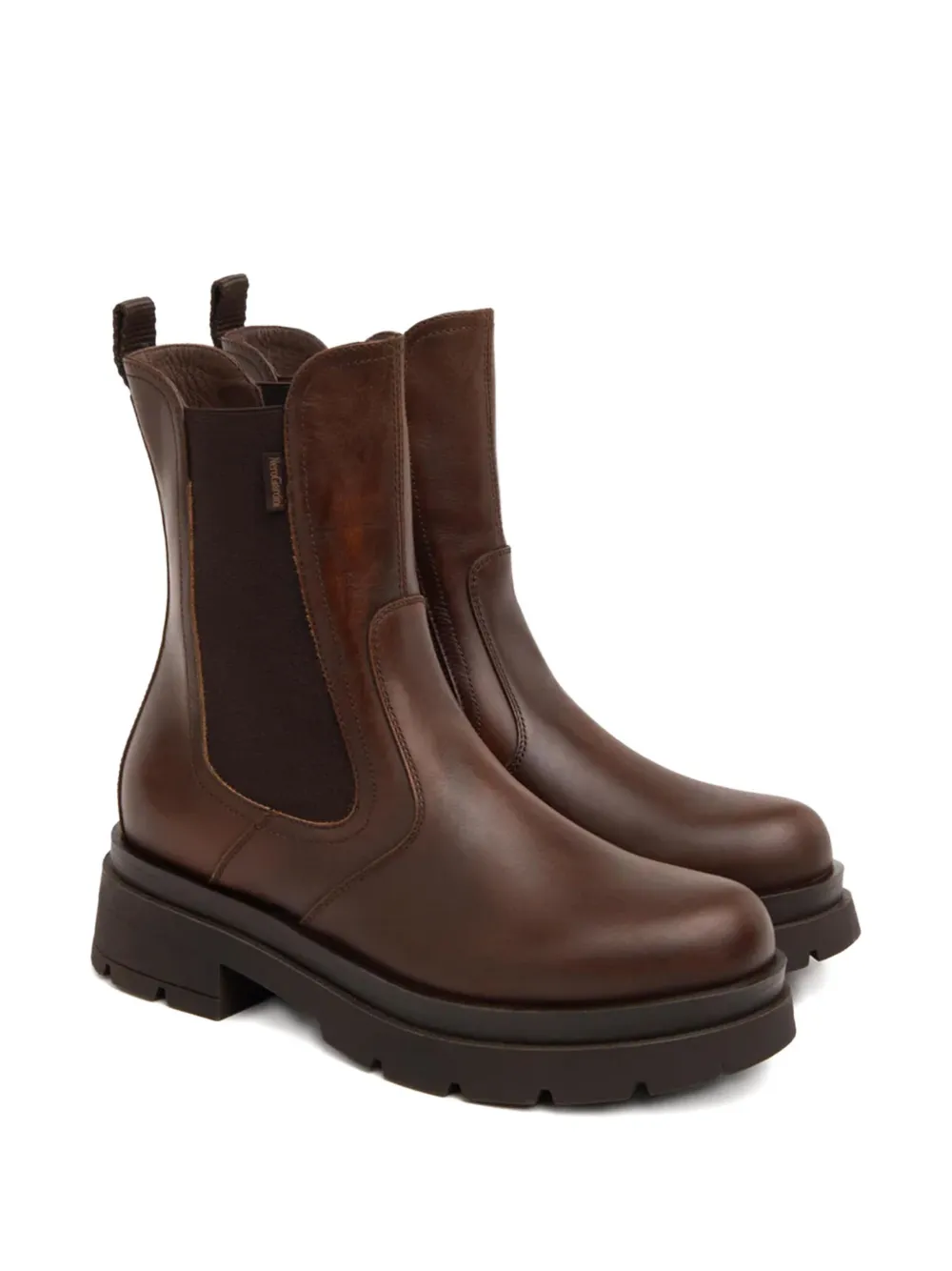 NERO GIARDINI elastic-panel platform boots Brown