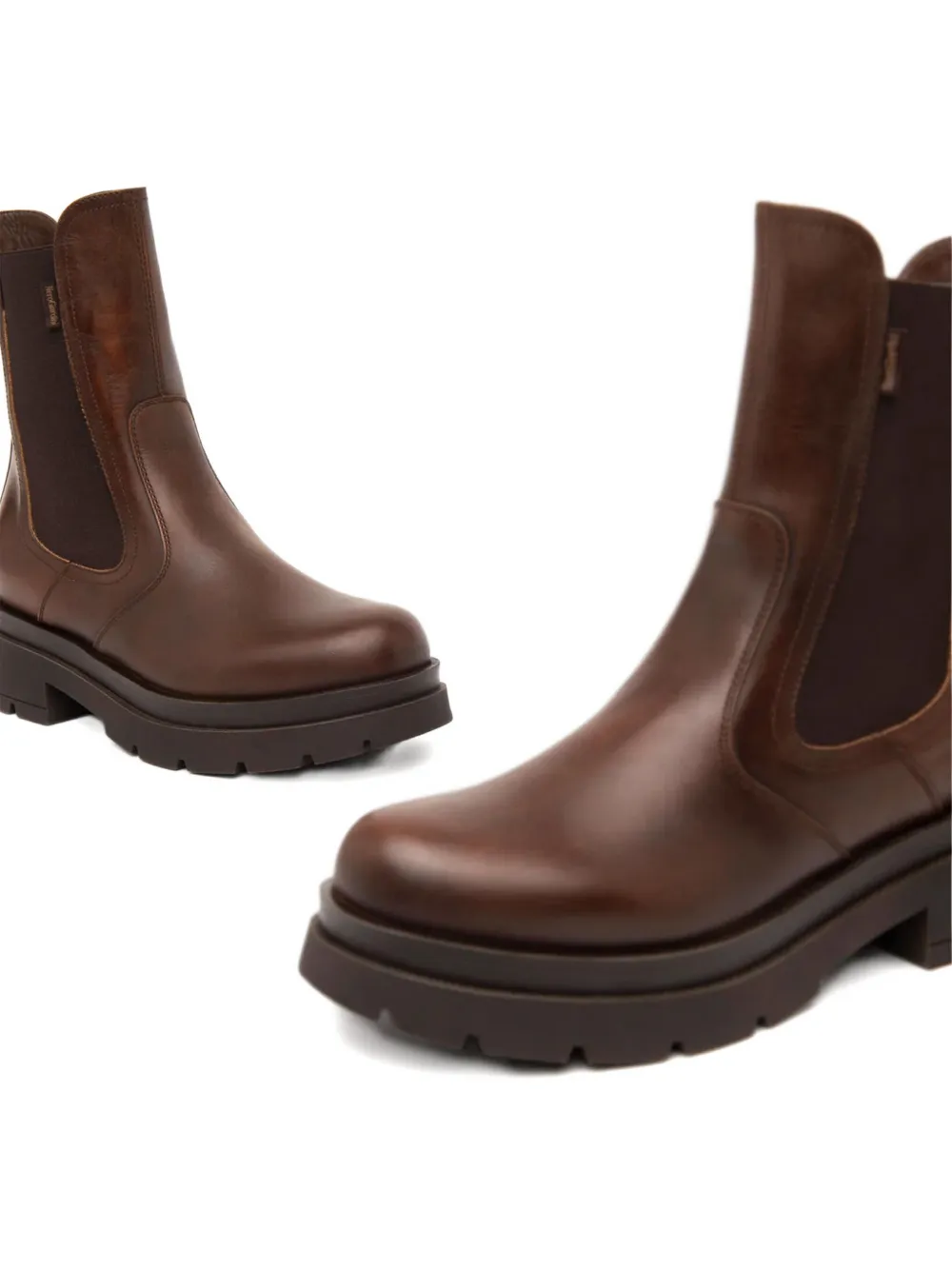 NERO GIARDINI elastic-panel platform boots Brown