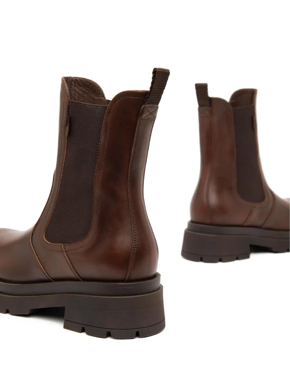 NERO GIARDINI elastic-panel platform boots Brown