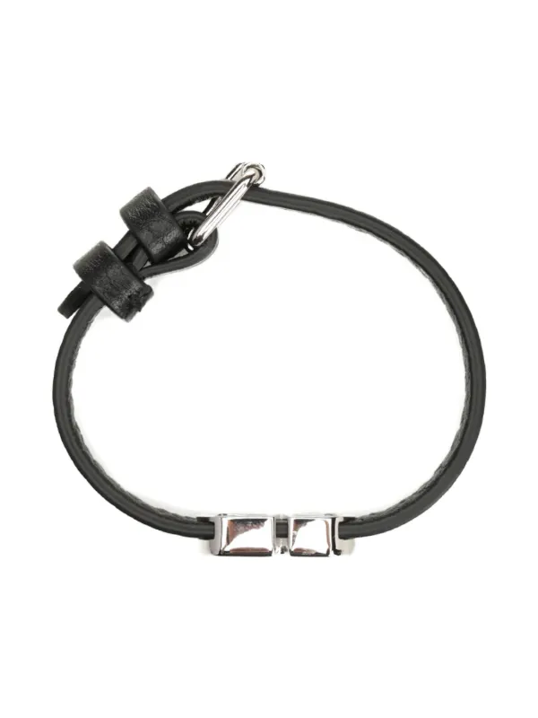 Valentino Garavani Vロゴ レザーブレスレット | ブラック | FARFETCH JP