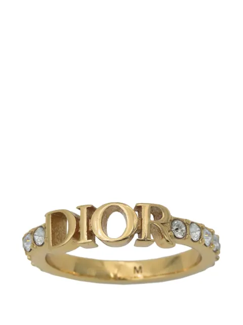 Christian Dior Pre-Owned 2010-2025 Gold Plated Crystal DioRevolution Ring costume ring