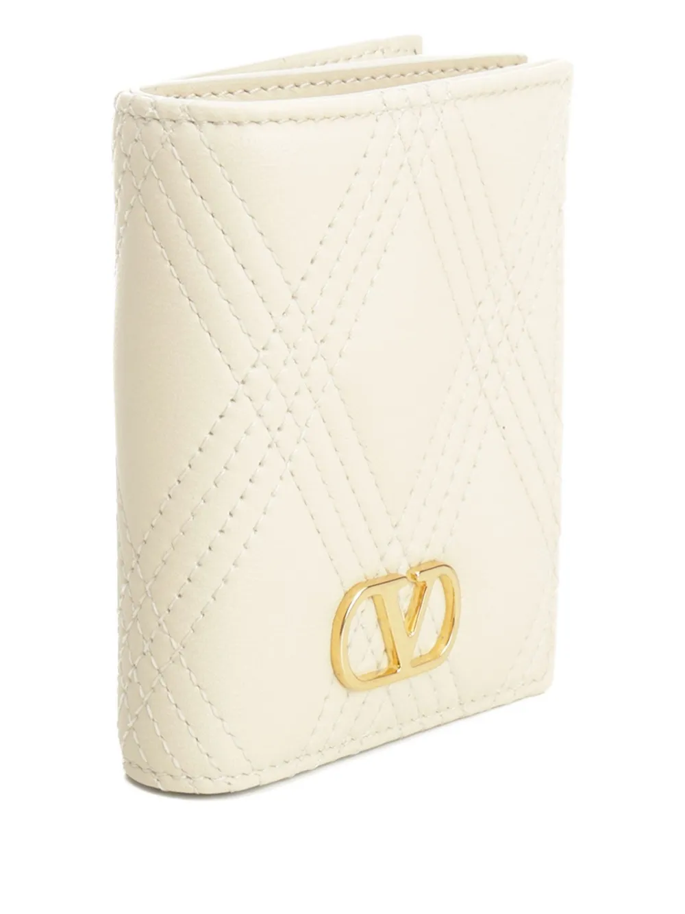 Valentino Garavani quilted VLogo wallet Beige