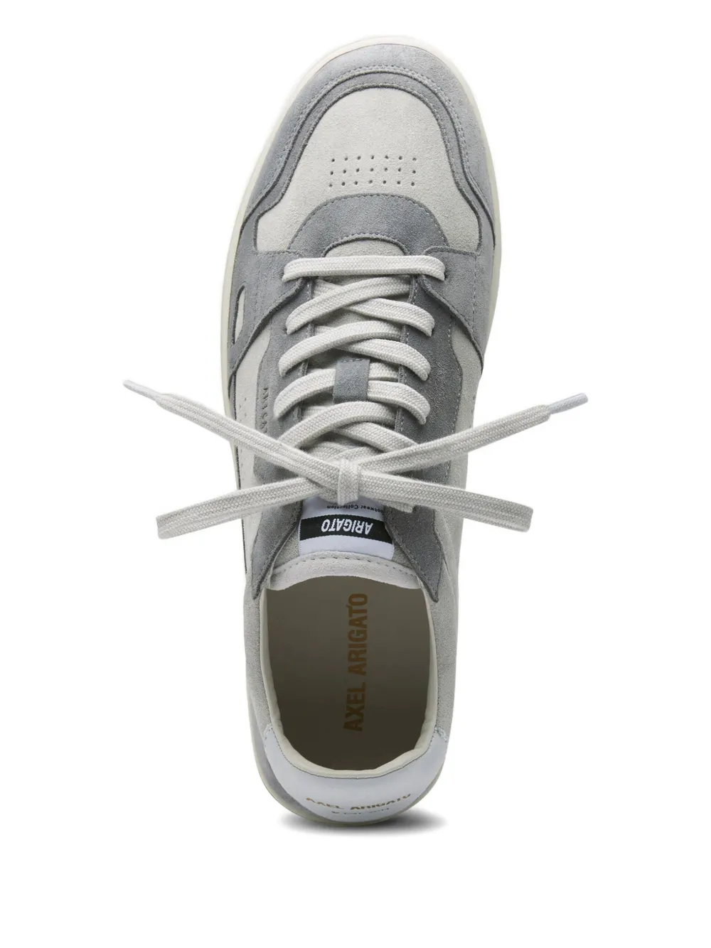 Axel Arigato Dice Lo suede-leather panelled sneakers Grey