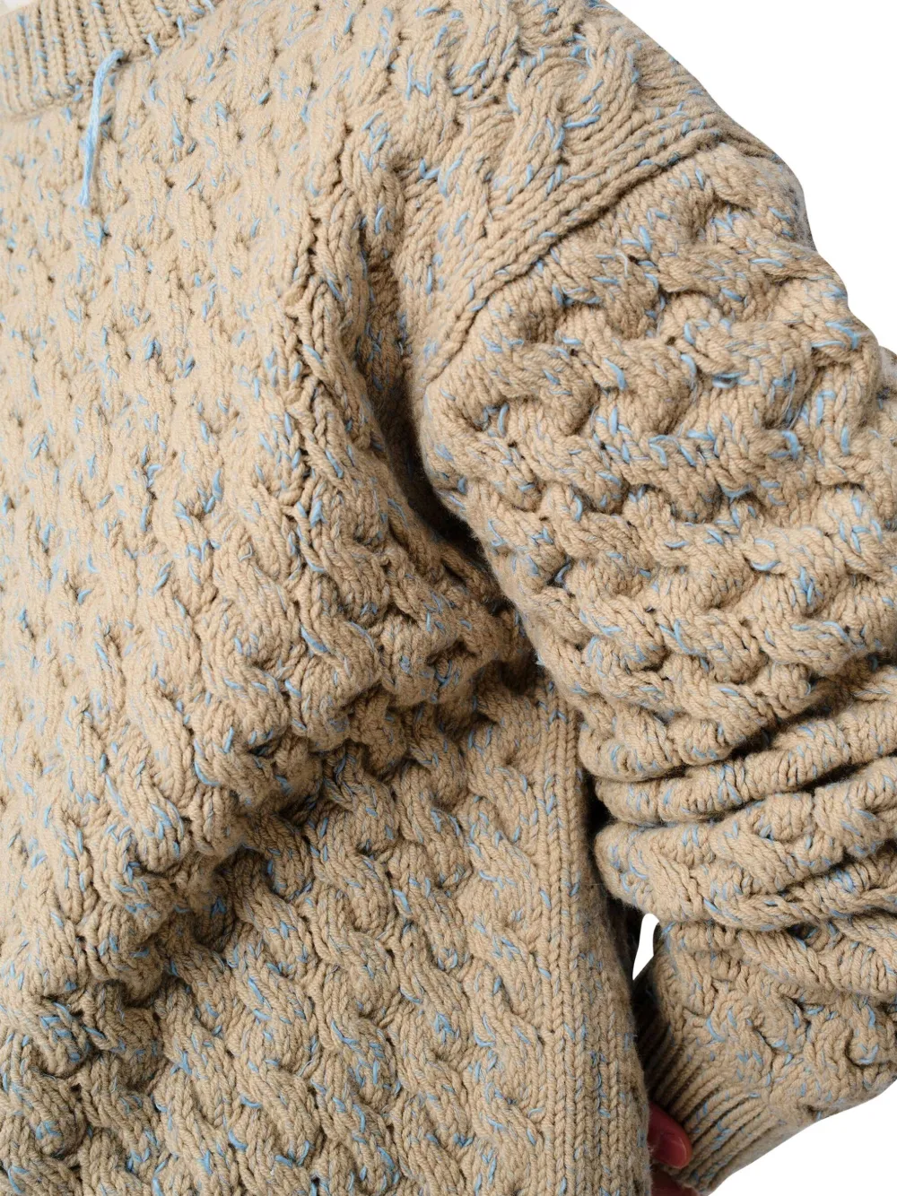 Axel Arigato Nolan kabelgebreide trui Beige