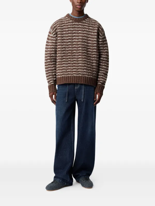 Axel Arigato Sonar Striped Sweater | Brown | FARFETCH