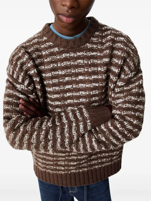 Axel Arigato Sonar Striped Sweater | Brown | FARFETCH