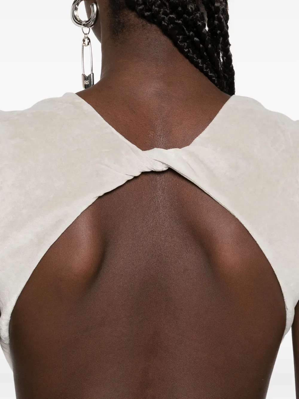 Rick Owens Sleeveless Cut-out Maxi Gown In Neutral