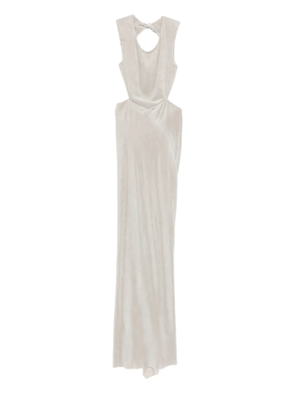 Rick Owens sleeveless cut-out maxi gown Beige