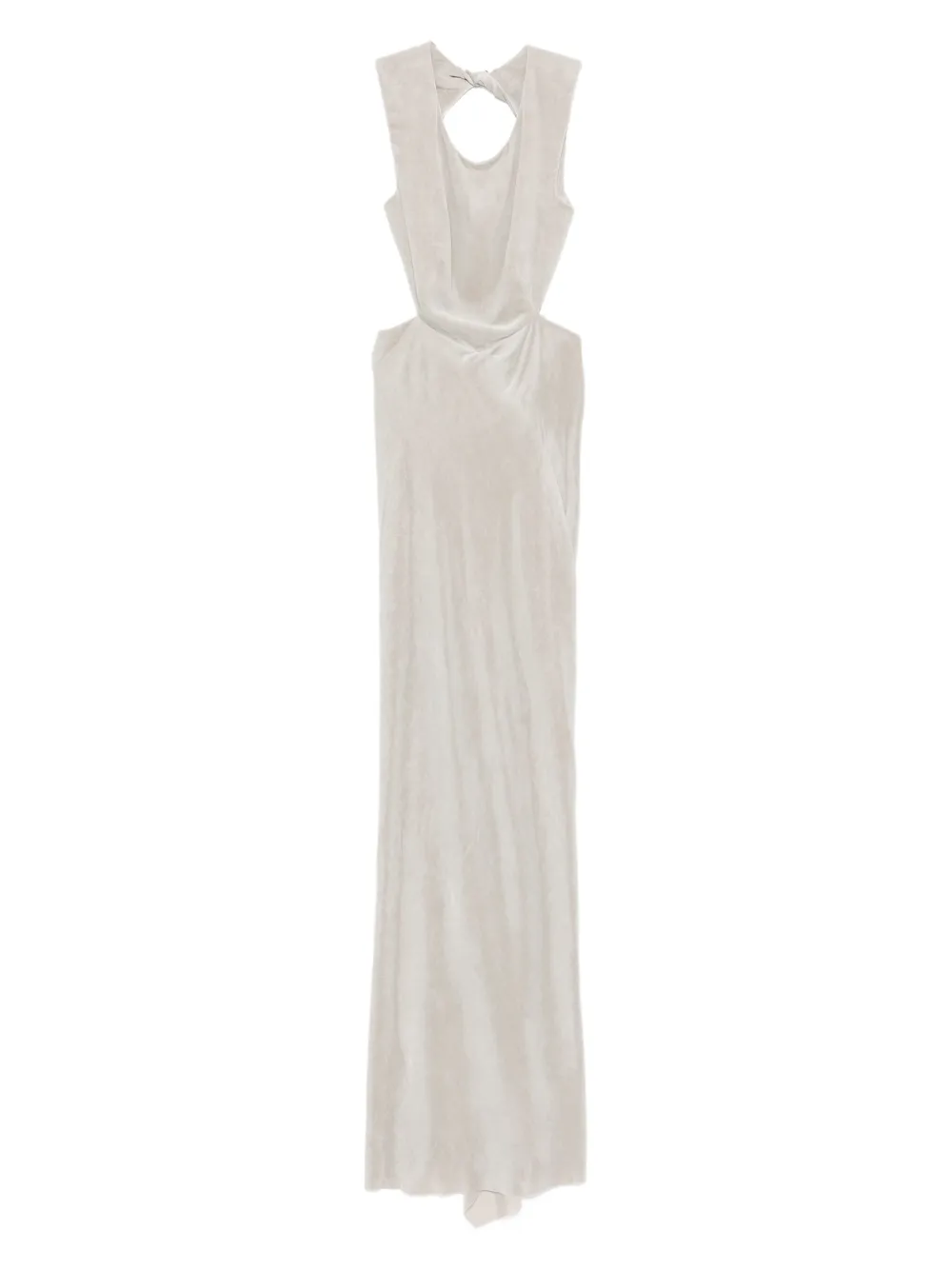Rick Owens sleeveless cut-out maxi gown Beige