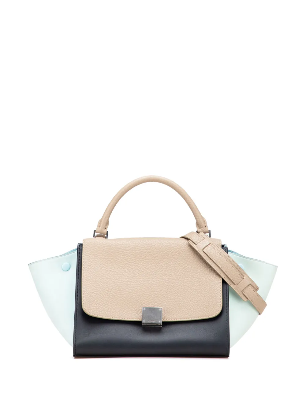 Celine Pre-Owned 2010-2025 Small Tricolor Leather Trapeze satchel | Black | Image 1