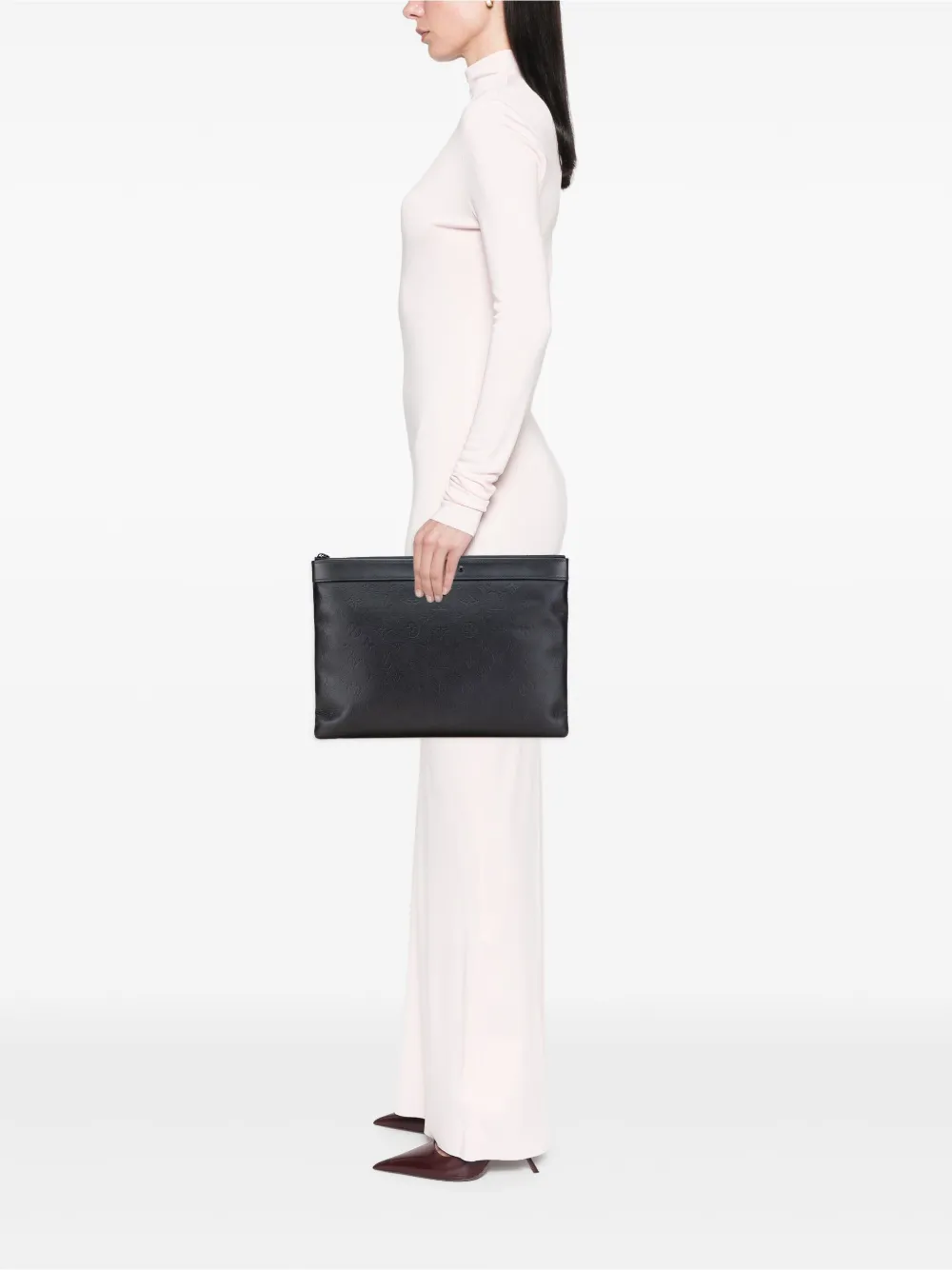 Louis Vuitton Pre-Owned 2019 Monogram Shadow Discovery Pochette clutch bag | Pre-Owned | Image 2