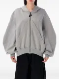 The Attico triangle-zip hoodie - Grey