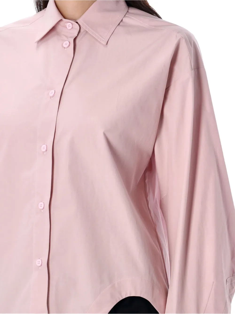 The Attico Blouse met gewelfde afwerking Roze