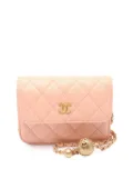 CHANEL Pre-Owned 2021 Mini Lambskin Pearl Crush Clutch On Chain crossbody bag - Pink