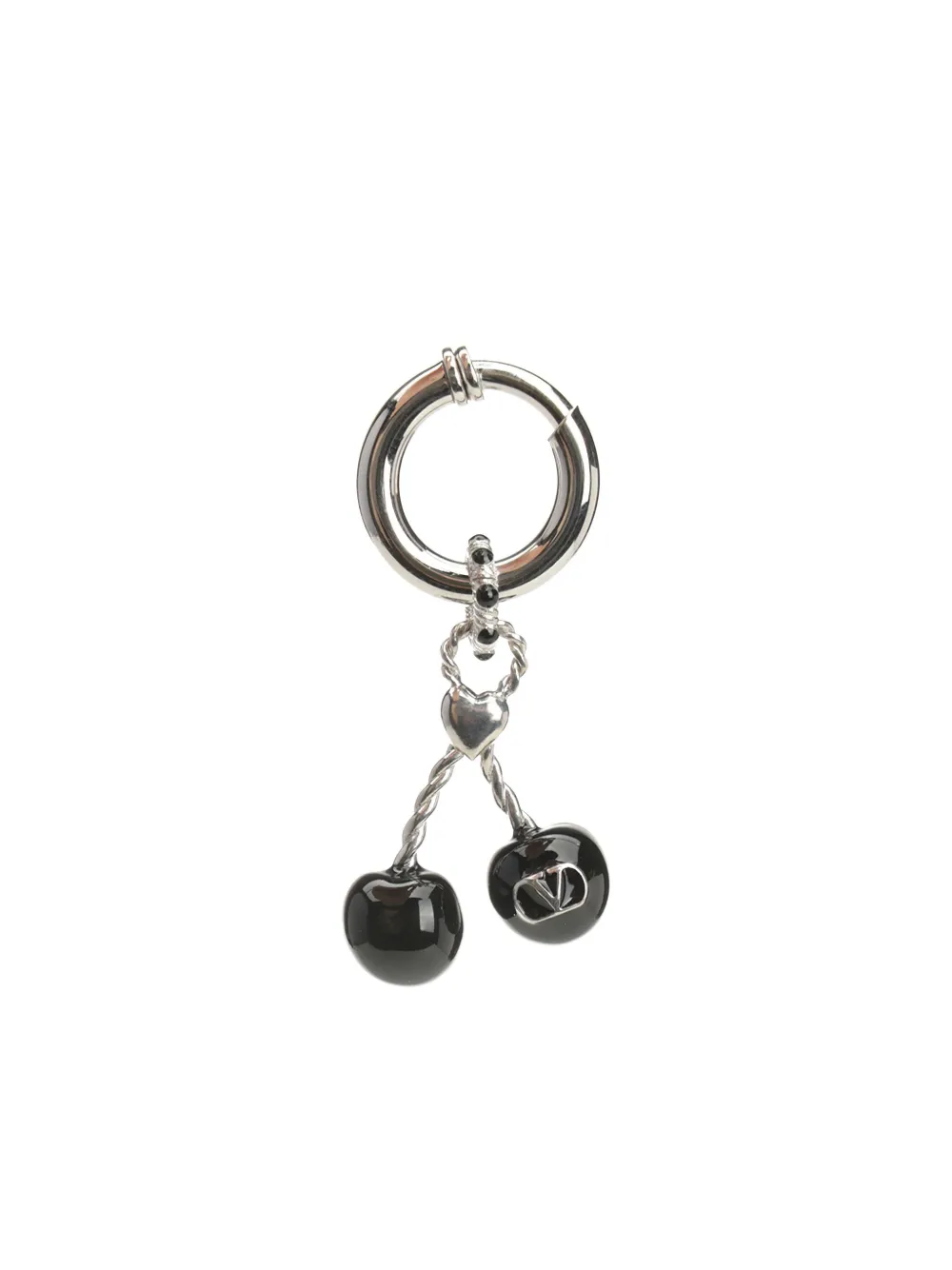 Valentino Garavani hoop black-cherry earrings | Silver | Image 1