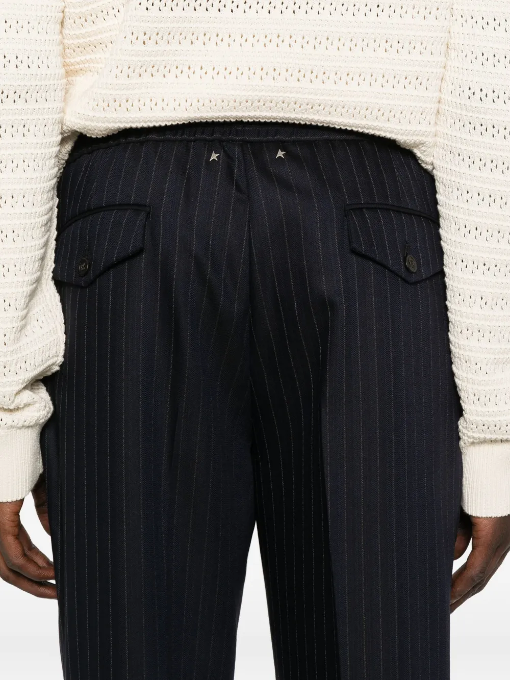 Golden Goose pinstripe trousers Blauw