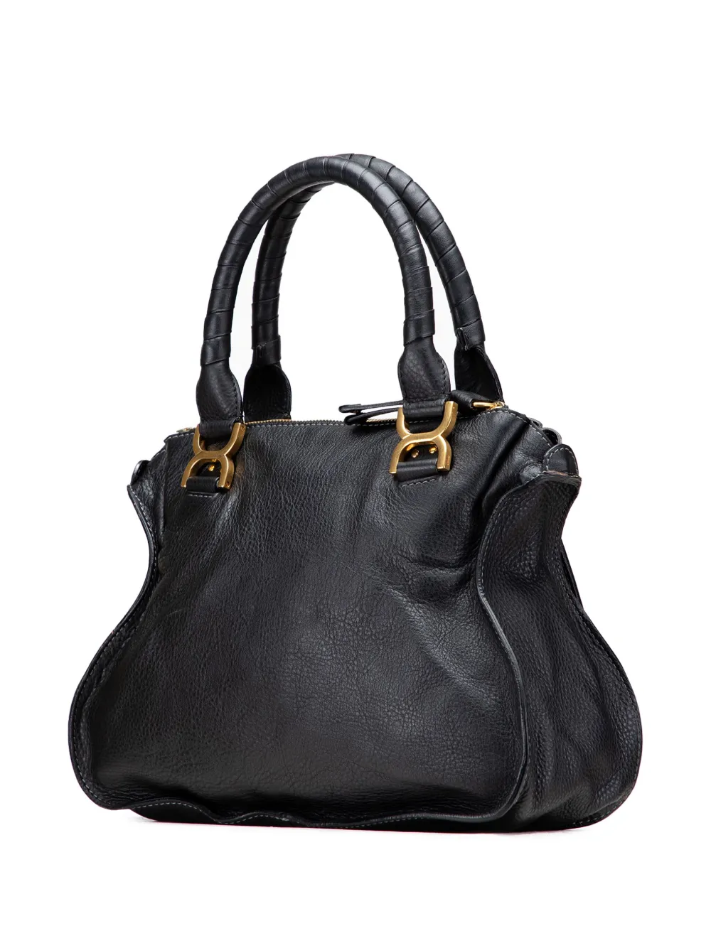 Pre-owned Chloé 2011 Medium Leather Marcie Satchel In Black