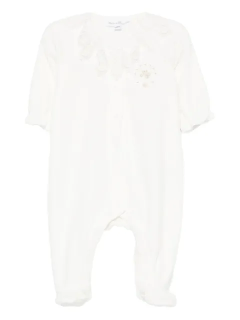 Tartine Et Chocolat pijama bordada con cuello de encaje