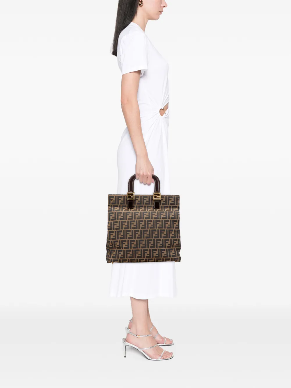 Fendi Pre-Owned 20th Century Zucca Canvas Twins tote bag | Pre-Owned | Image 2