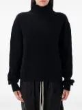 Rick Owens turtleneck ribbed sweater - Black