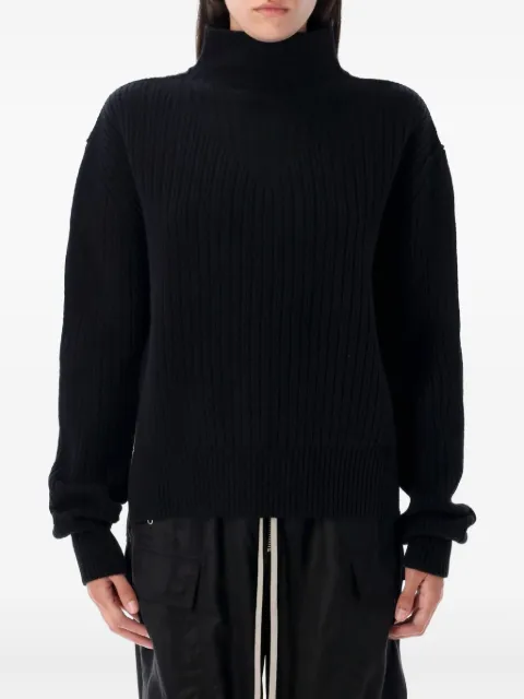 Rick Owens turtleneck ribbed sweater