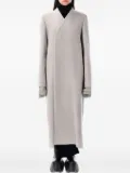 Rick Owens Museum collarless wrap coat - Grey
