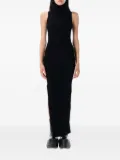 Rick Owens ribbed turtleneck mini dress - Black