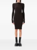 Rick Owens ribbed open-back mini dress - Brown