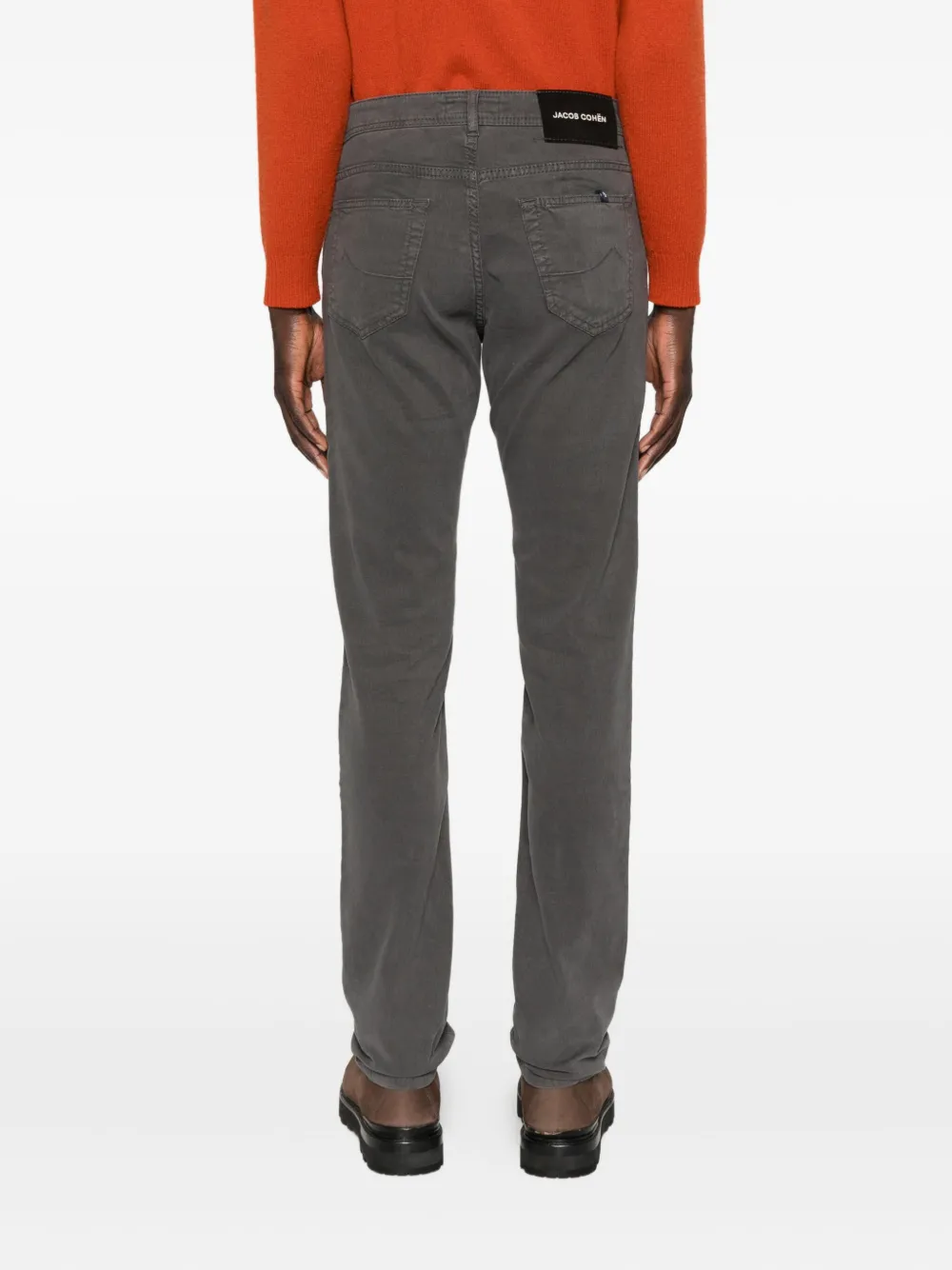 Jacob Cohen Button-fly Five-pocket Trousers In Gray
