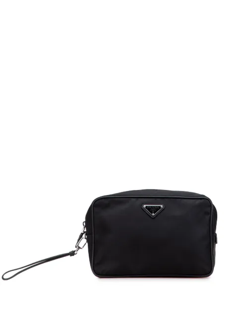 Prada Pre-Owned 2013-2025 Saffiano Trimmed Tessuto clutch bag