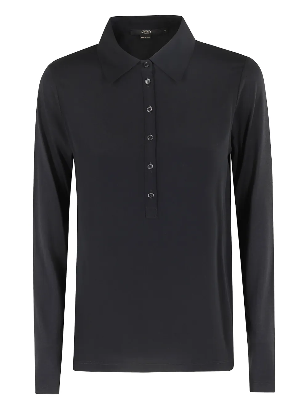 Seventy Polotop met lange mouwen Zwart