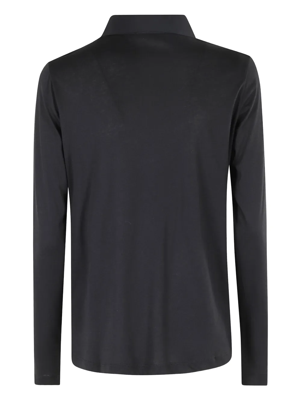 Seventy long-sleeve polo top - Zwart