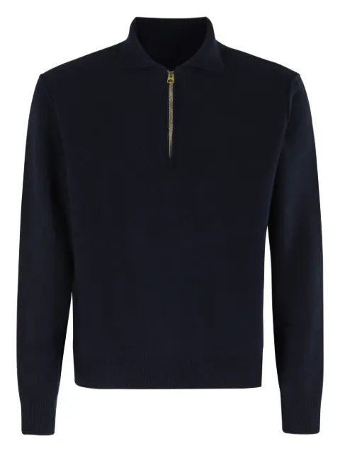 Fortela pull bi-matière à col zippé