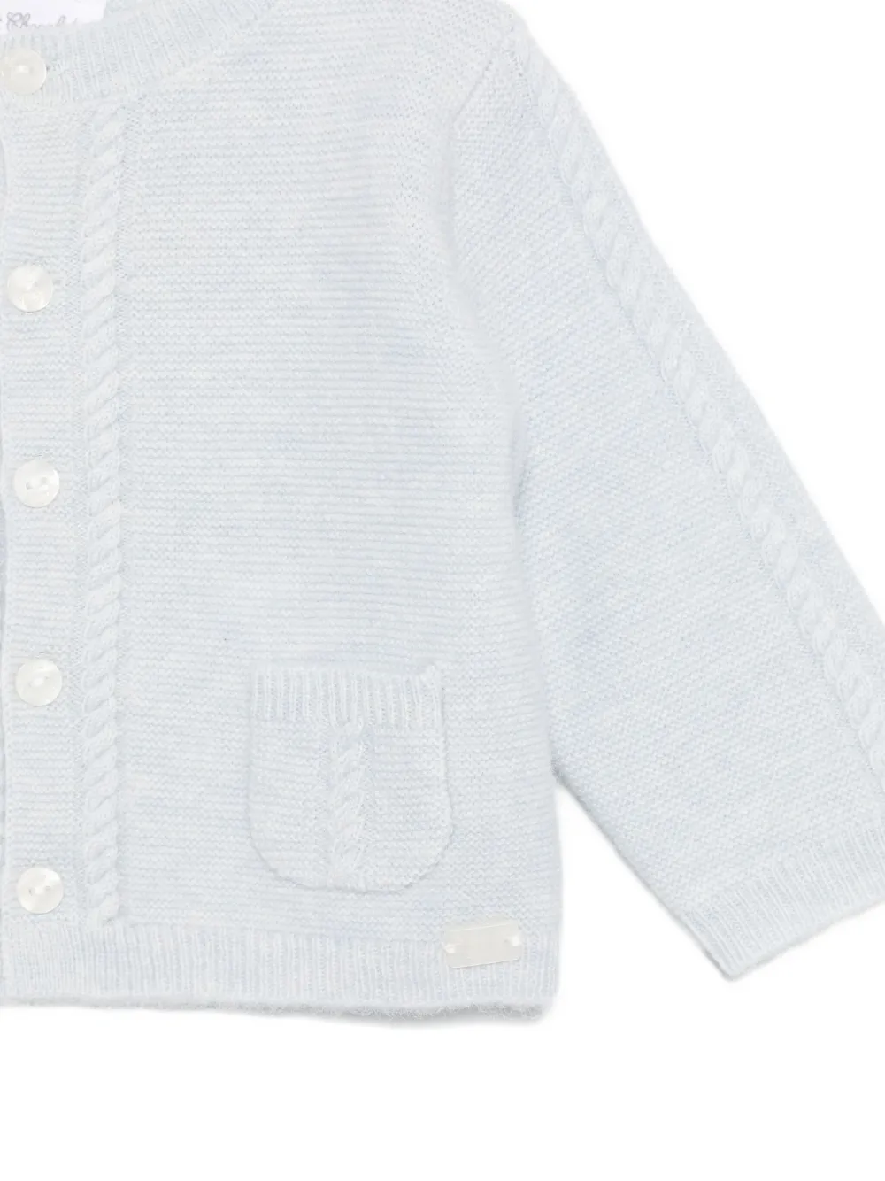 Tartine Et Chocolat Wool Blend Cardigan In Blue