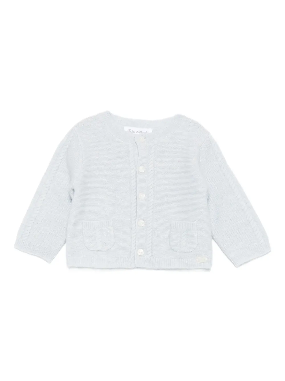 Tartine Et Chocolat Wool Blend Cardigan In Blue
