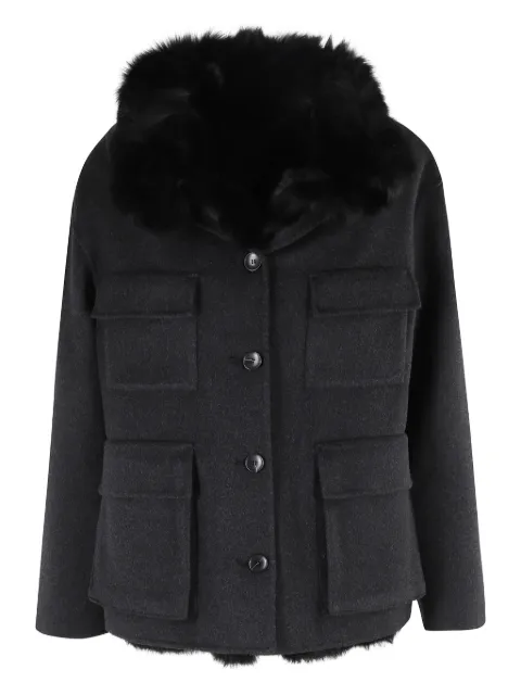 Seventy fur-collar multi-pocket jacket