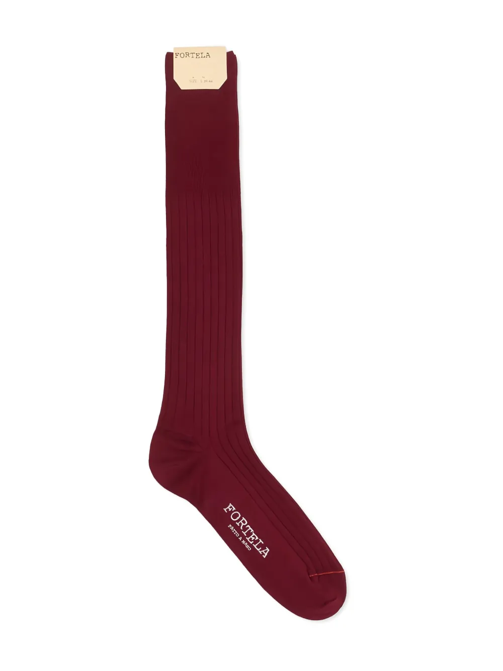 Fortela Ribbed Socks In Red