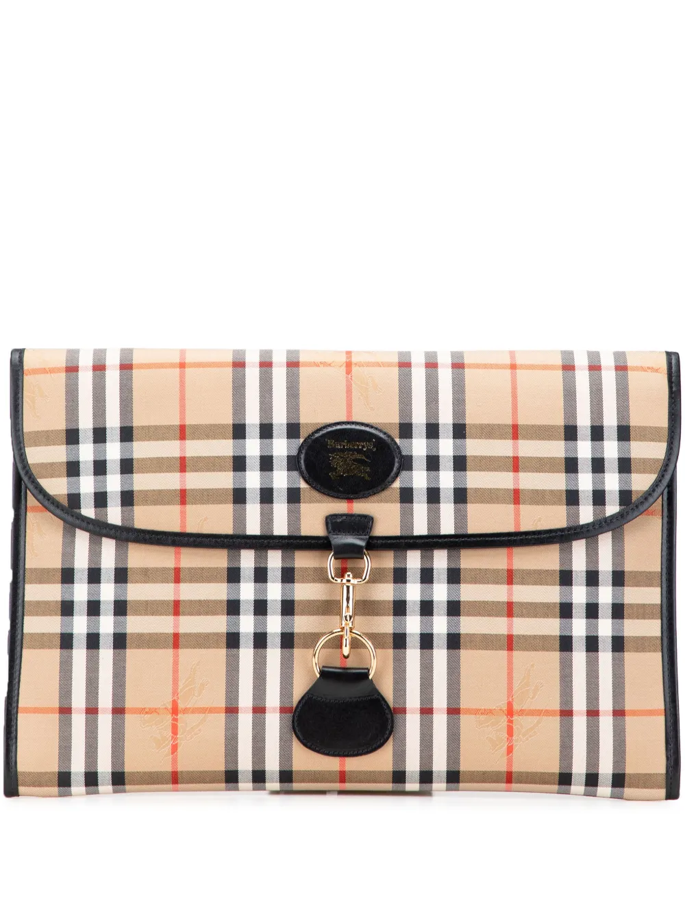 20th Century Haymarket Check Canvas clutch bag