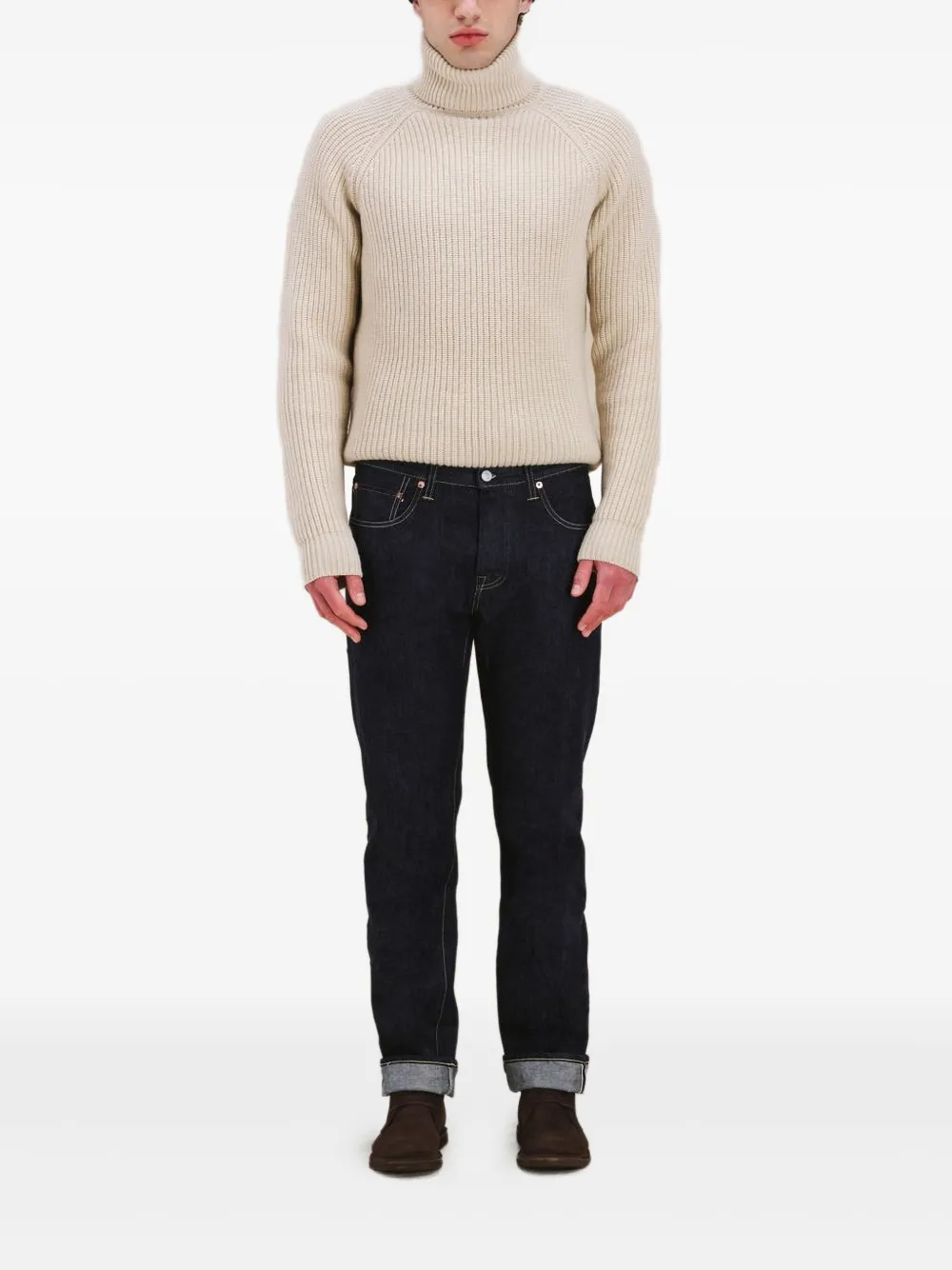 Fortela Yellow-stitch Jeans In Multi