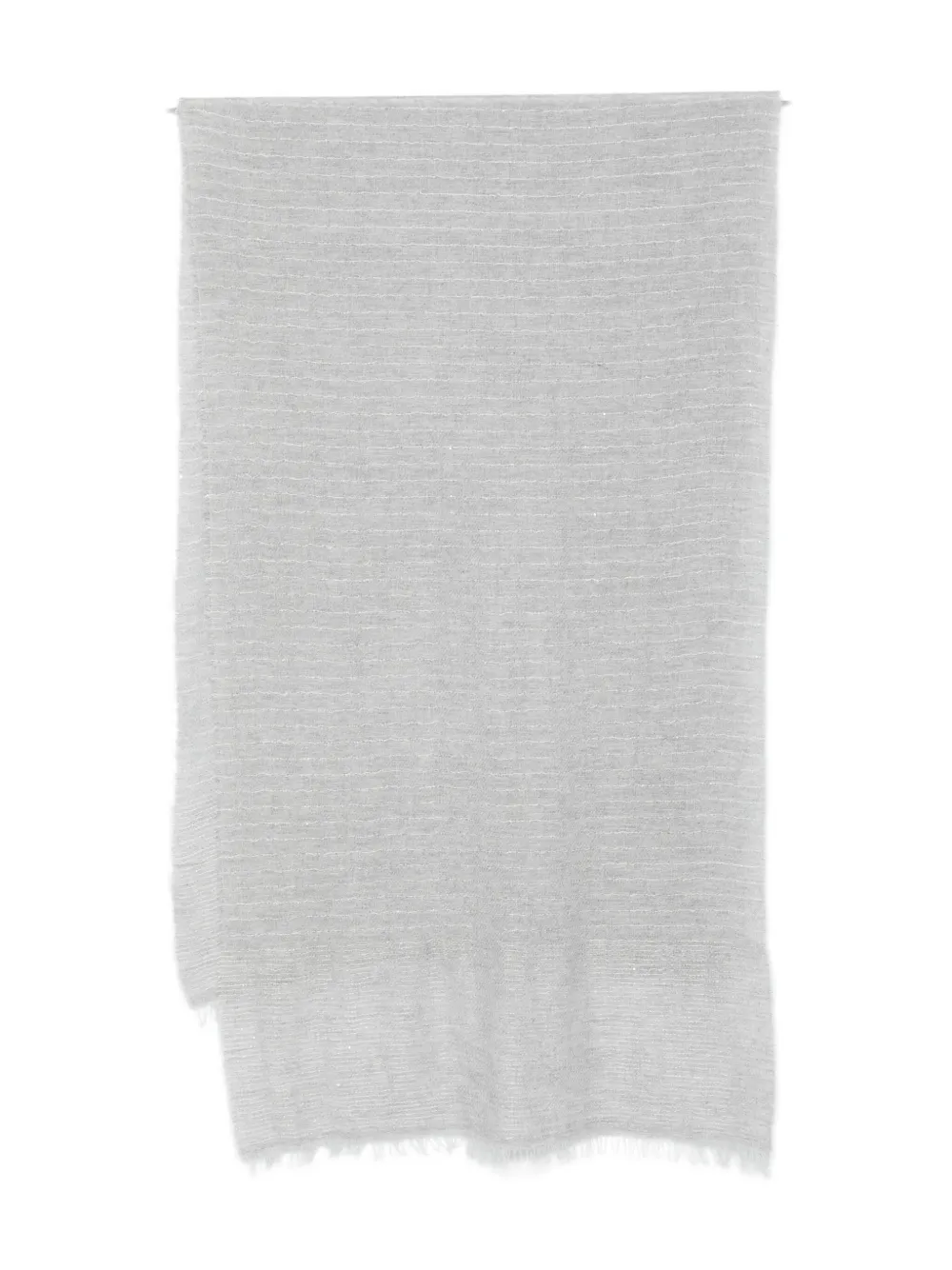 Antonelli Metallic-striped Scarf In Gray